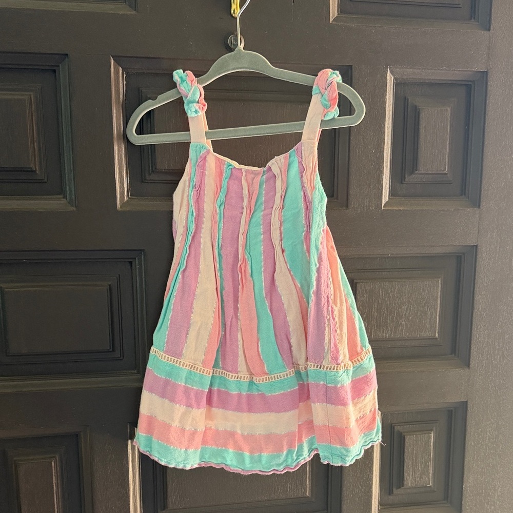 Flapdoodles Pink and White Dress